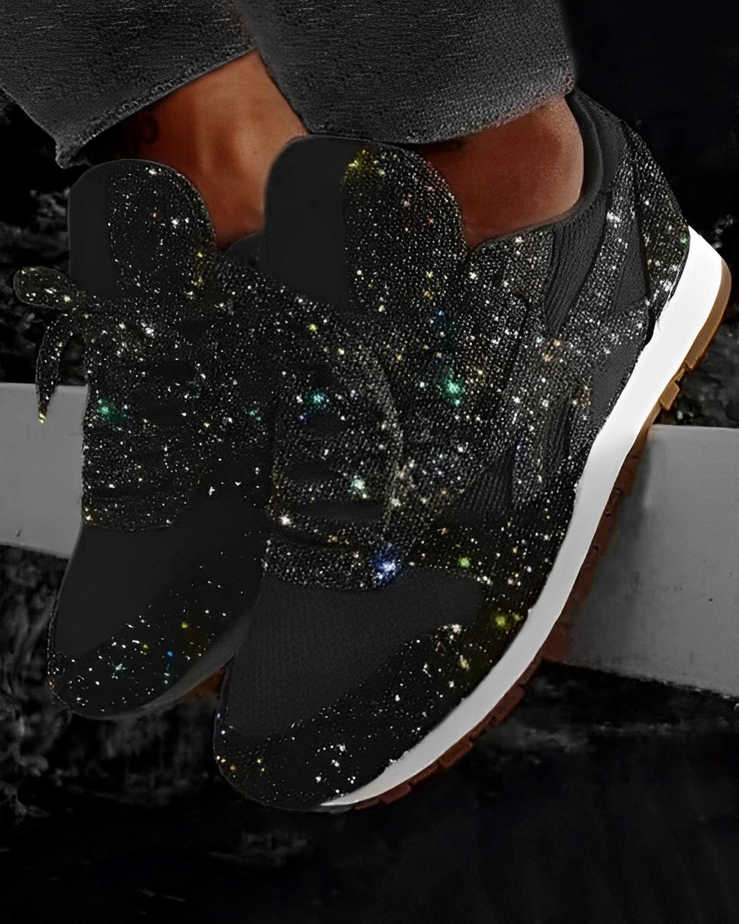 Ross – Funkelnde Sneaker mit Plateausohle