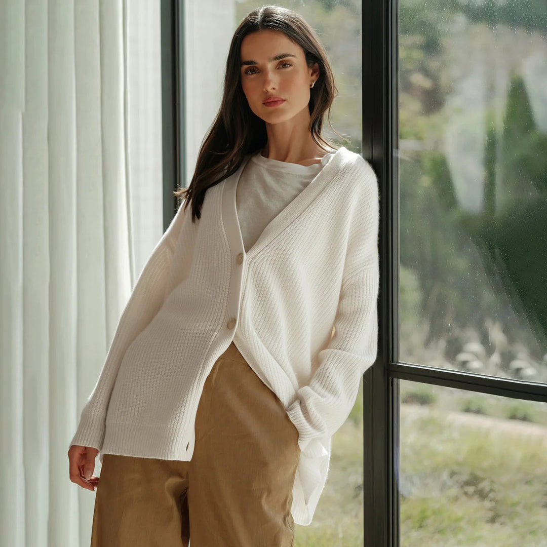 Leah – Extra langer Kaschmir-Cardigan