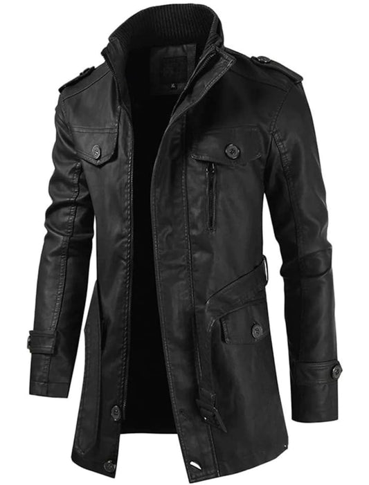 Uilleam – Lange Lederjacke für Herren