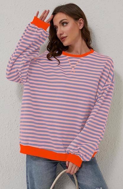 Monika – Damenpullover mit Streifen