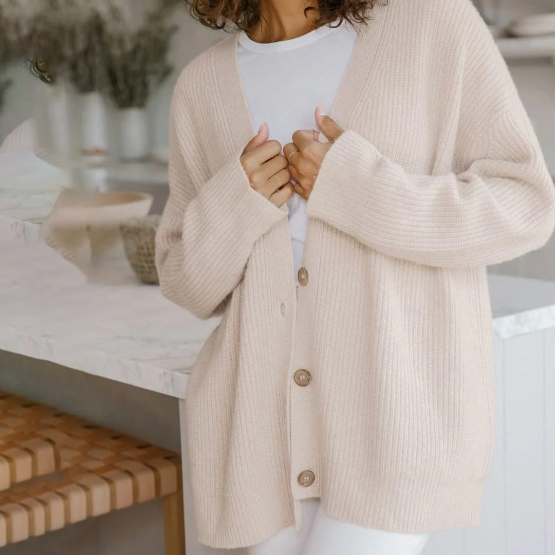 Leah – Extra langer Kaschmir-Cardigan