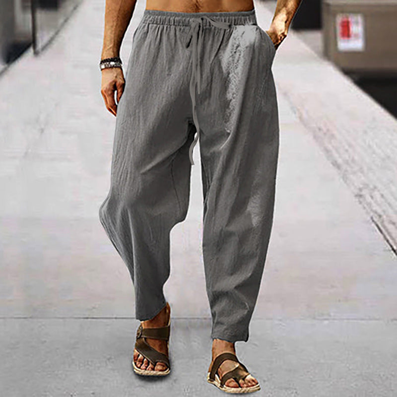 Titus – Lockere Strandhose aus Baumwolle-Leinen