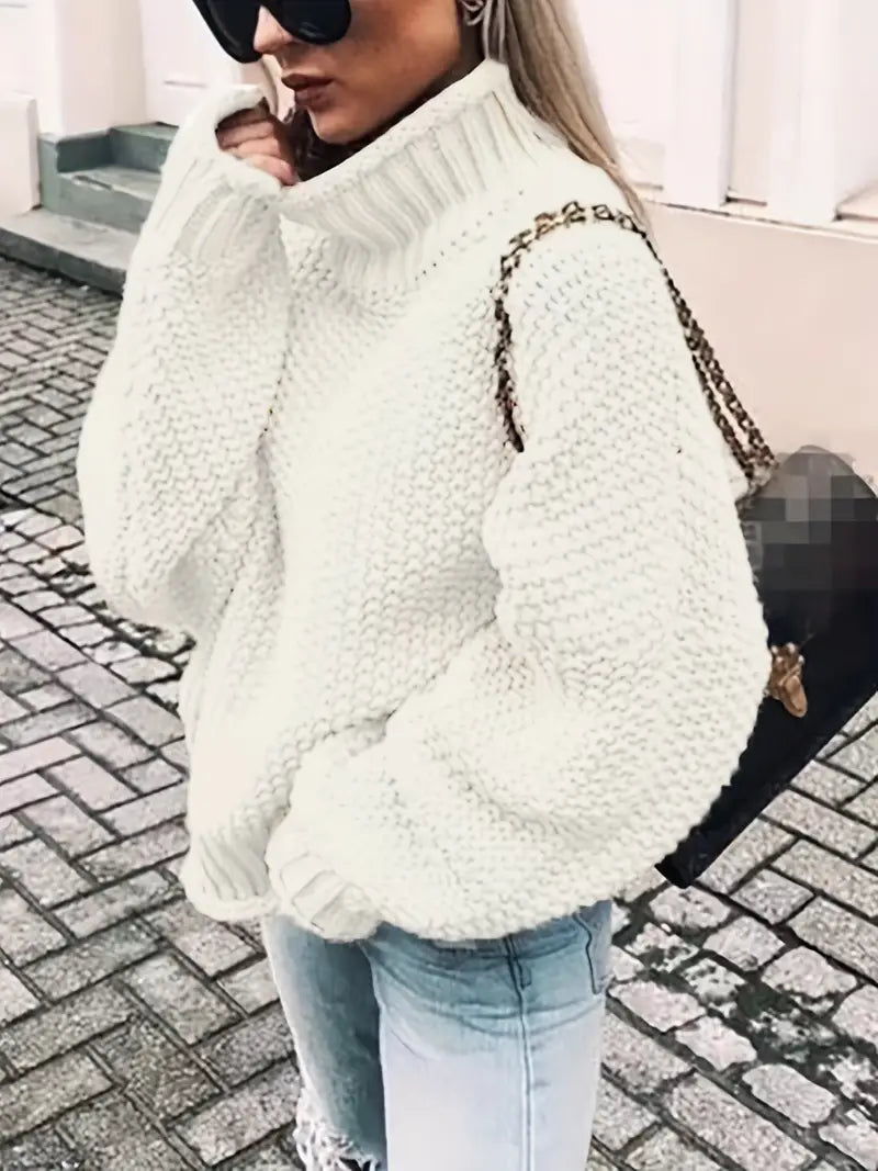 Vale – Einfarbiger Rollkragenpullover