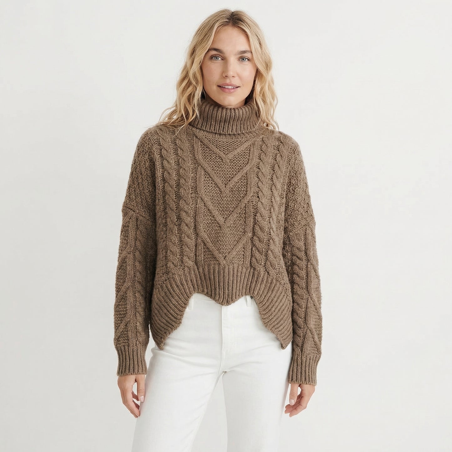Catrina - Bequemer, warmer Rollkragenpullover für Damen
