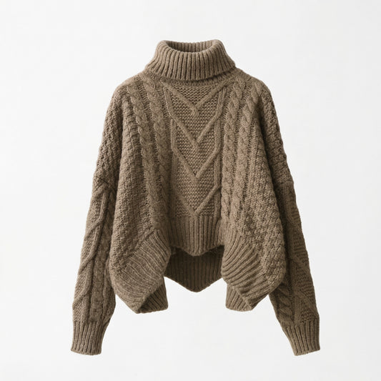 Catrina - Bequemer, warmer Rollkragenpullover für Damen