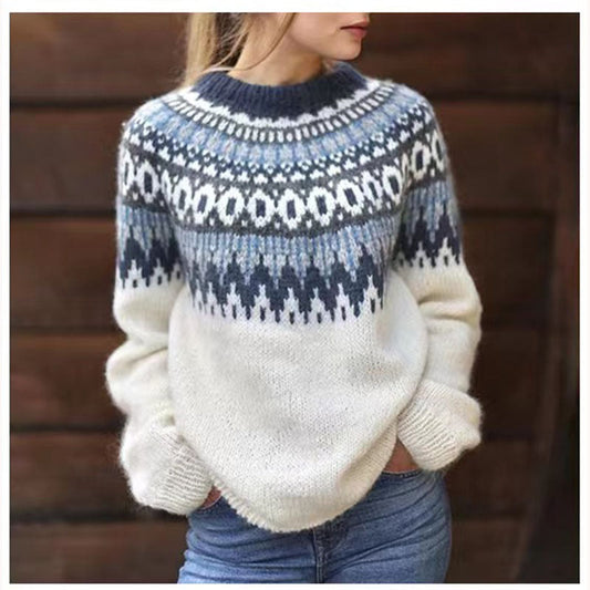 Estelle – Warmer Wollpullover im Inselstil