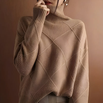 Lyndsea - Gemütlicher Damen-Rollkragenpullover