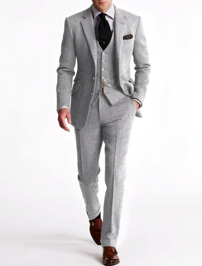 Desmond - Eleganter dreiteiliger Herren-Tweed-Anzug