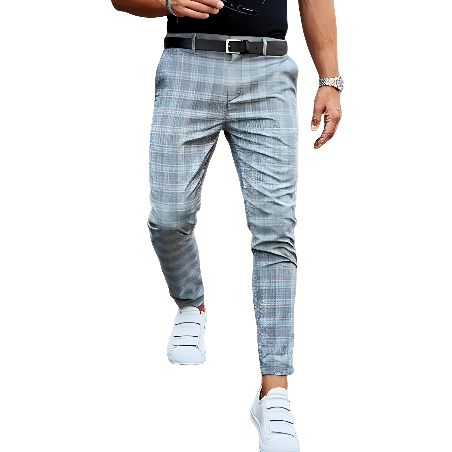 Deacon - Lässige schlanke Herrenhose mit Karos