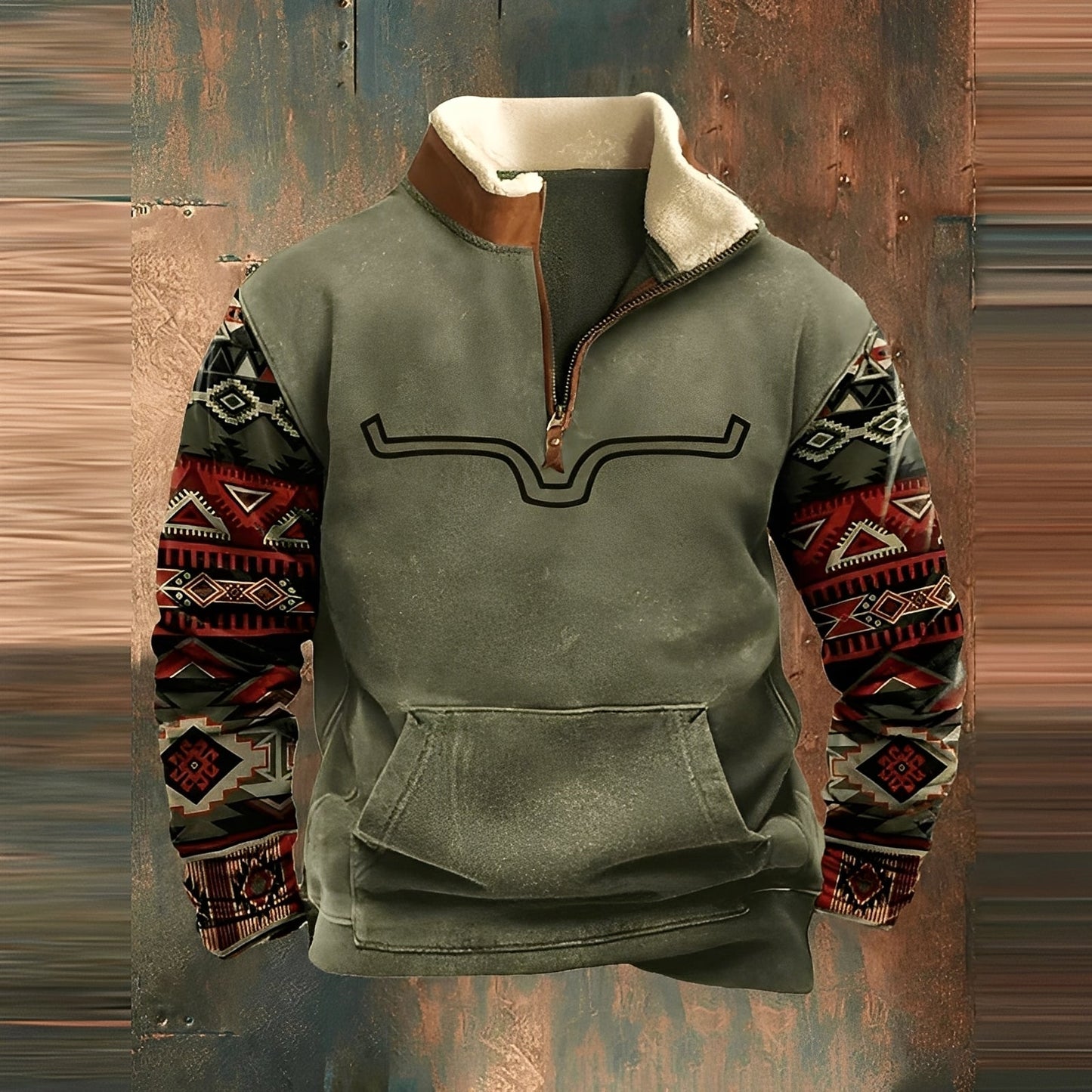 Kenton - Moderner Männerpullover mit Reißverschluss