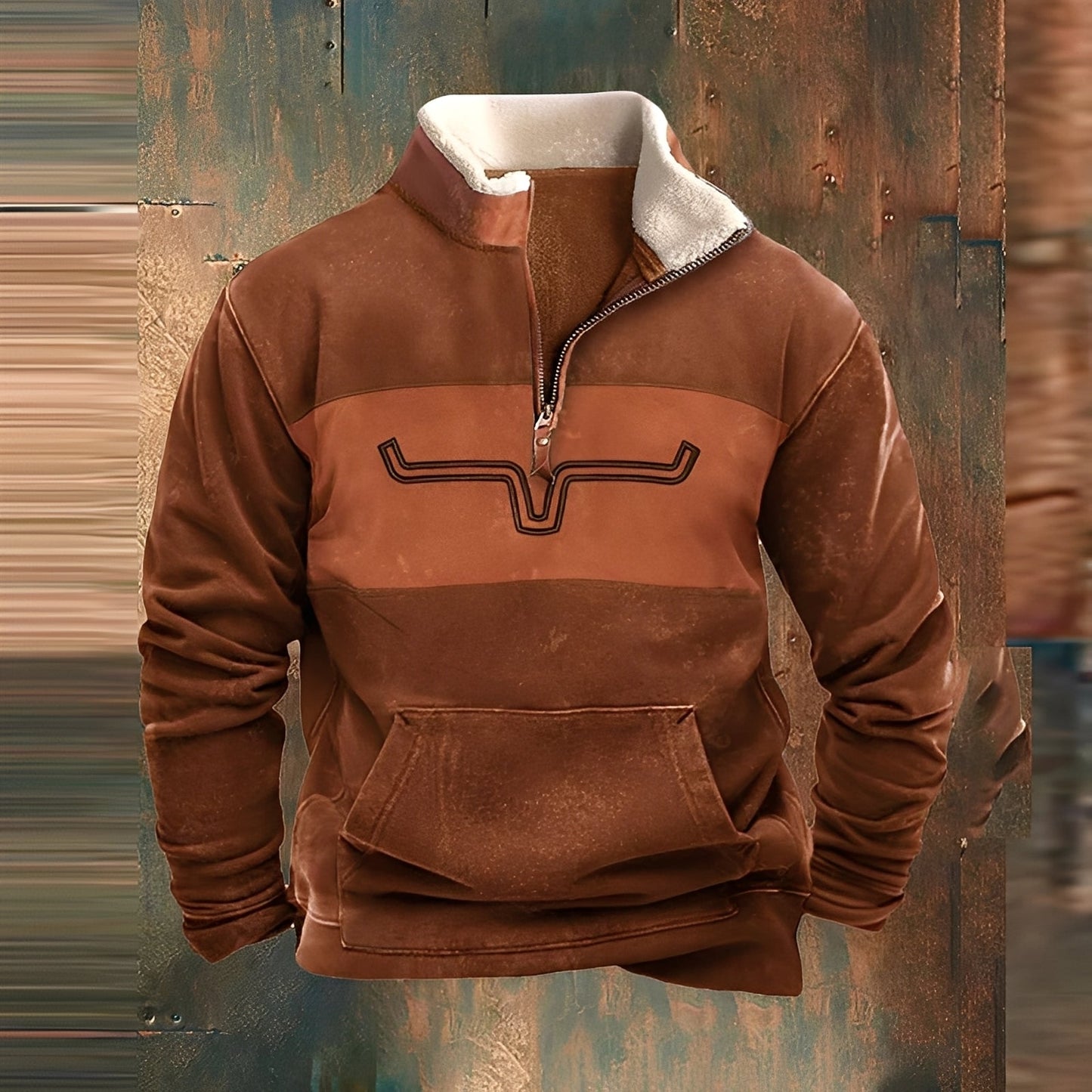 Kenton - Moderner Männerpullover mit Reißverschluss