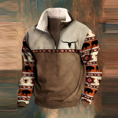 Kenton - Moderner Männerpullover mit Reißverschluss