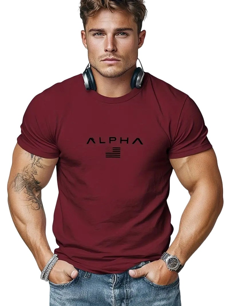 Neal - Einfaches Rundhals-T-Shirt für Männer