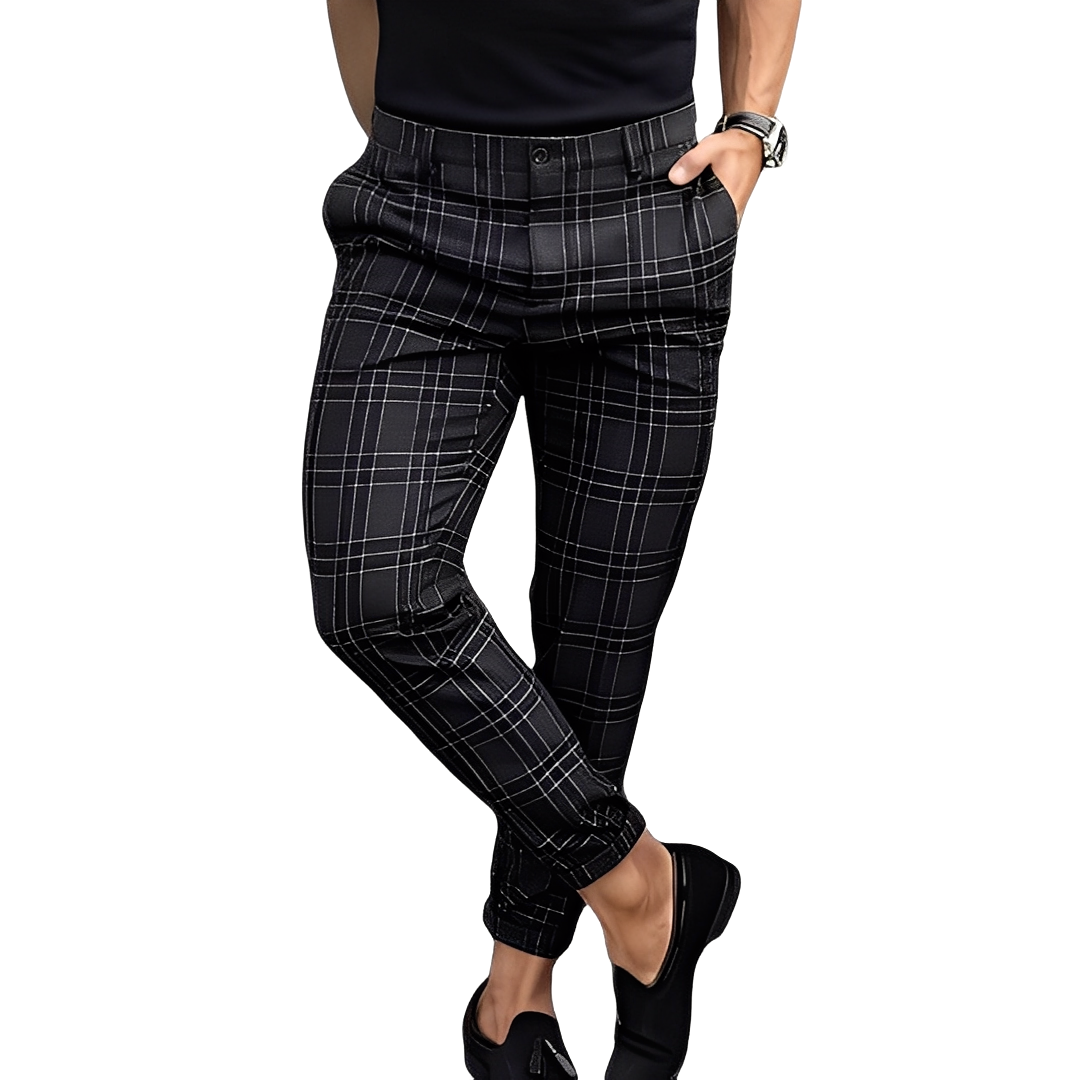 Deacon - Lässige schlanke Herrenhose mit Karos