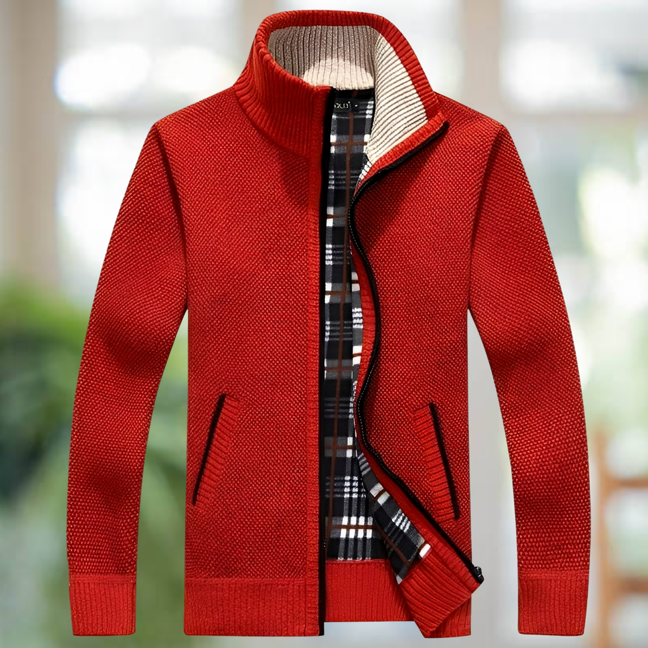 Iker – Warm gefütterte Herrenstrickjacke