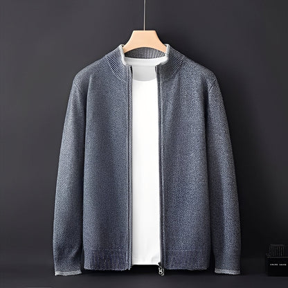 Eugene - Moderne Herrenjacke aus Kaschmir mit Reißverschluss