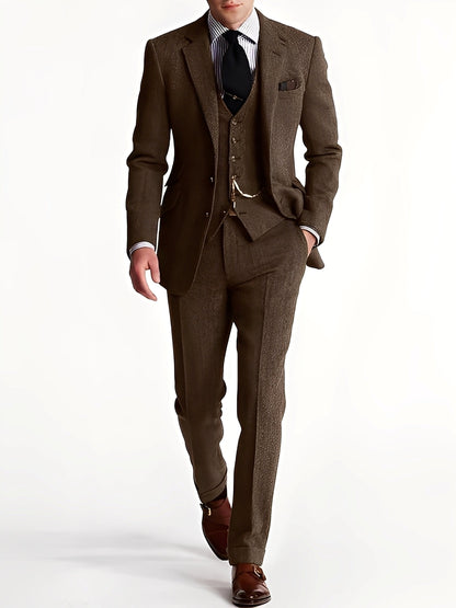 Desmond - Eleganter dreiteiliger Herren-Tweed-Anzug