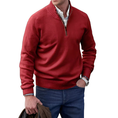 Jeremy - Leichter Kaschmirpullover für Herren mit Zipper