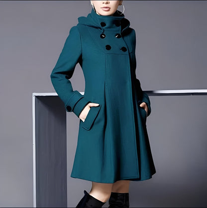 Maree - Gemütlicher Damenmantel mit Kapuze und Seitentaschen