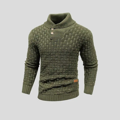 Eldon - Moderner Männerpullover mit Knöpfen