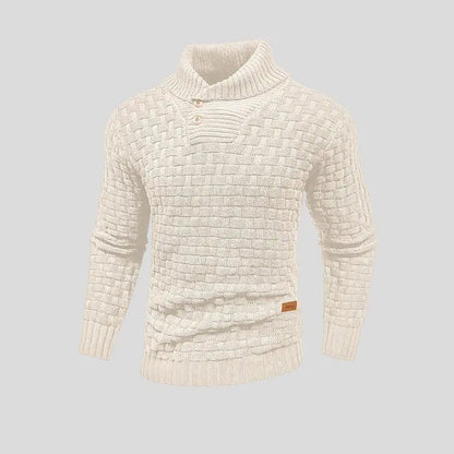 Eldon - Moderner Männerpullover mit Knöpfen