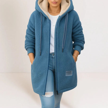 Colene - Komfortable und entspannt geschnittene Fleecejacke für Damen mit Kapuze