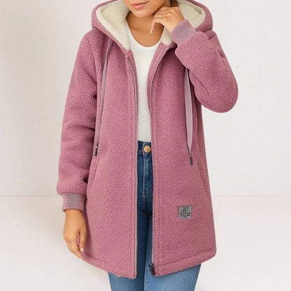 Colene - Komfortable und entspannt geschnittene Fleecejacke für Damen mit Kapuze