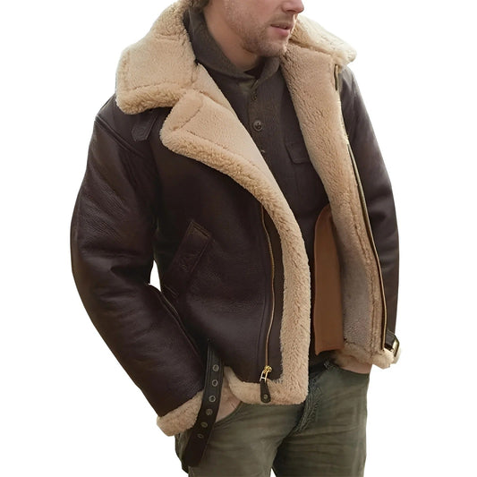 Brendon - Widerstandsfähige und dicke Herrenlederjacke