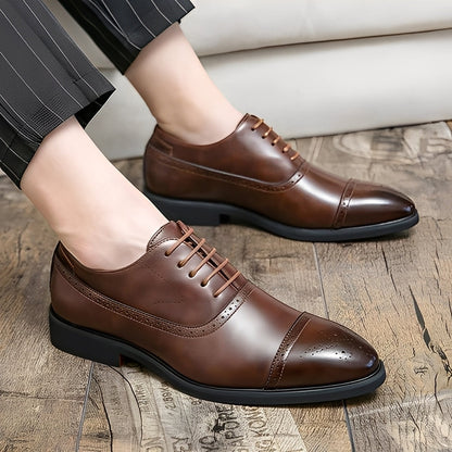 Fulton - Stilvolle formelle Lederschuhe für Herren mit Brogue-Verzierungen