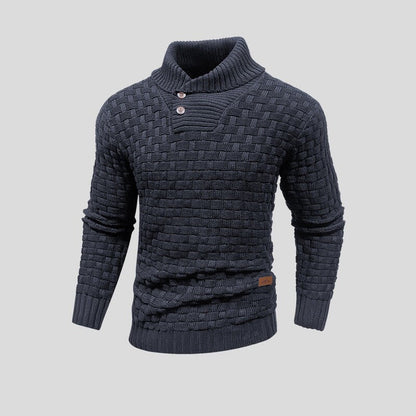 Eldon - Moderner Männerpullover mit Knöpfen