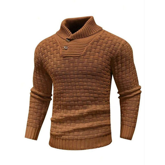 Eldon - Moderner Männerpullover mit Knöpfen