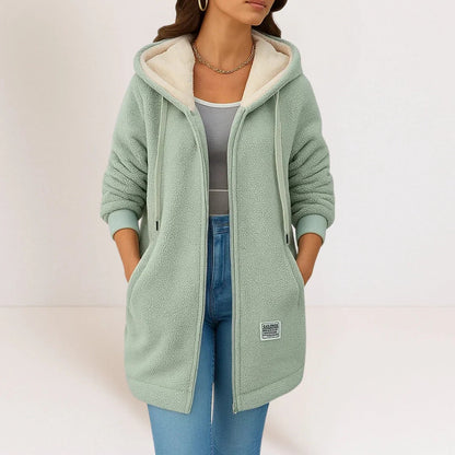 Colene - Komfortable und entspannt geschnittene Fleecejacke für Damen mit Kapuze