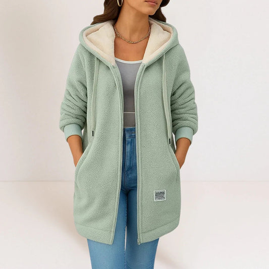 Colene - Komfortable und entspannt geschnittene Fleecejacke für Damen mit Kapuze