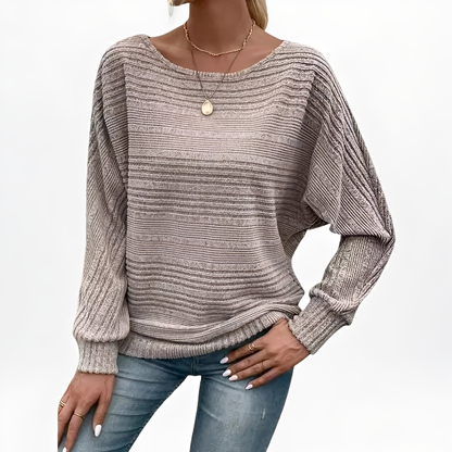 Eleanore - Bequemer, locker sitzender Damenpullover mit Streifen