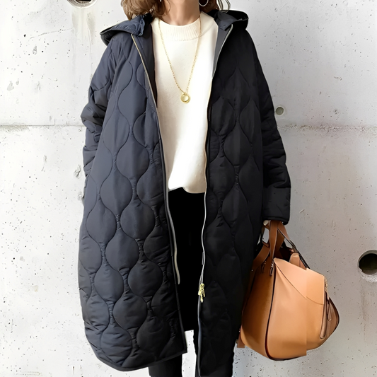 Priscilla – Bequemer Parka mit Kapuze und Design