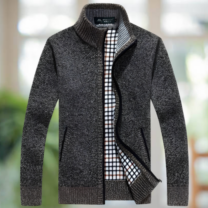 Iker – Warm gefütterte Herrenstrickjacke