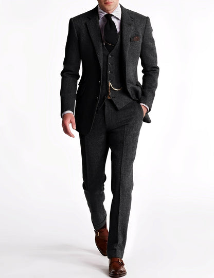 Desmond - Eleganter dreiteiliger Herren-Tweed-Anzug