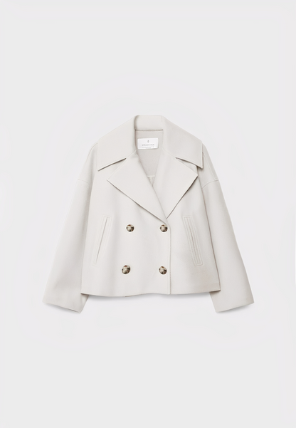 Claire – Kurze Elegante Zweireihige Jacke