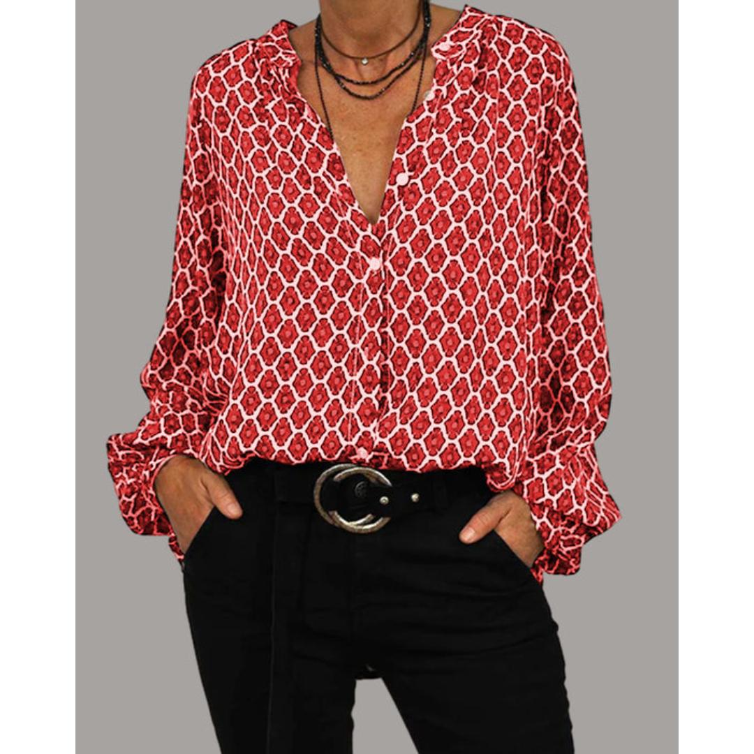 Zara – Legere V-Ausschnitt-Bluse