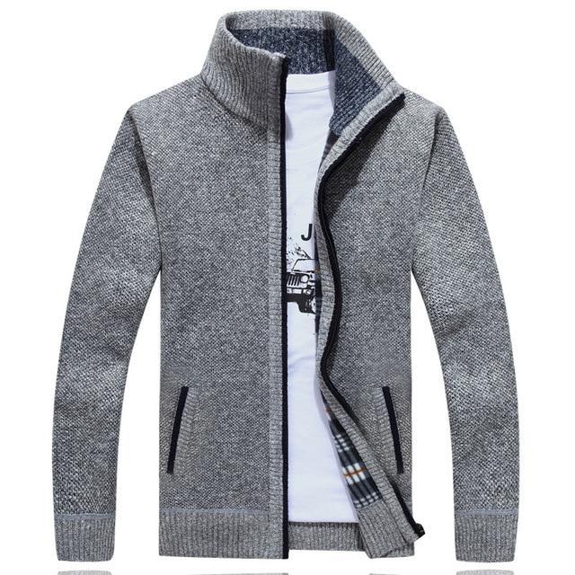 Iker – Herrenjacke aus Strick mit Fleece-Innenfutter