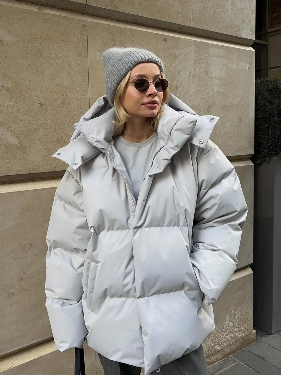 Louisa - Kurze Jacke mit Kapuze und Innenfutter